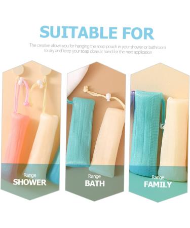 Baluue 6pcs Soap Bag Foaming Net Bath Foaming Nets Bar Soap Scrubber Pouch Soap Savers Pouch Soap Pouch or - Buy Online on GoSupps.com