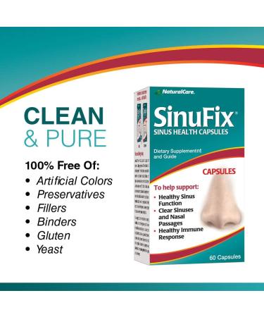NaturalCare SinuFix Capsules - Supports Healthy Sinuses & Respiratory Functions - 60 CT - Buy Online on GoSupps.com