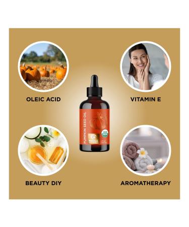 Organic Rosemary & Pumpkin Seed Oils - USDA Certified Essential Oil for Hair, Skin & Nails - Aromatherapy Benefits - Buy Online on GoSupps.com