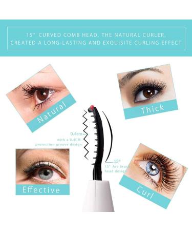 RIYAN Heated Eyelash Curler Electric Eyelash Curler Rechargeable Eyelash Curler with Eyelash Comb for Makeup - Buy Online on GoSupps.com