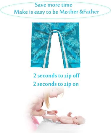 weVSwe Baby Toddler Boy Swimsuit UPF 50+ Sun Protection Rash Guard with Crotch Zipper - Palm Tree Design | 12-18 Months - Buy Online on GoSupps.com