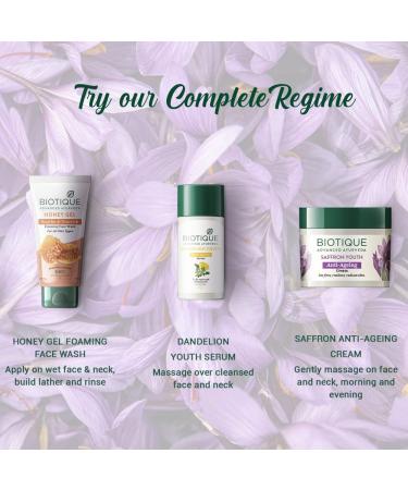 Biotique Saffron Dew 50g - Ageless Face & Body Cream | Best Anti-Aging Moisturizer for All Skin Types - Buy Online on GoSupps.com