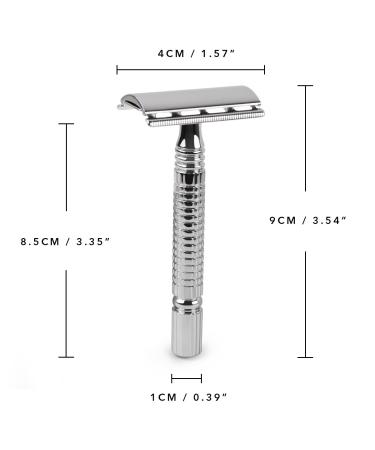 Qshave Short Handle Classic Double Edge Safety Shaving Razor - Unisex Travel Lighter Razor 1 Pc - Buy Online on GoSupps.com