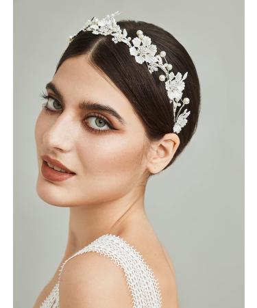 SWEETV Silver Bridal Headband Tiara for Wedding & Prom - Hair Accessories for Brides - Buy Online on GoSupps.com