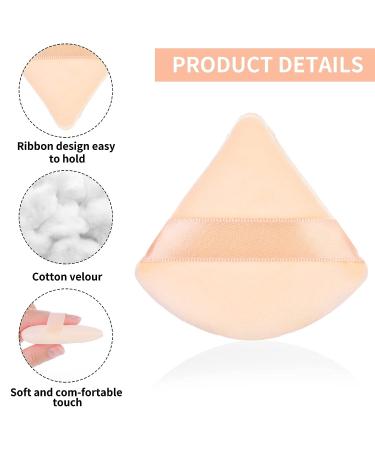 Molain 2 Pieces Triangle Velvet Powder Puff Set for Face & Body Makeup - Nude&Pink - Buy Online on GoSupps.com
