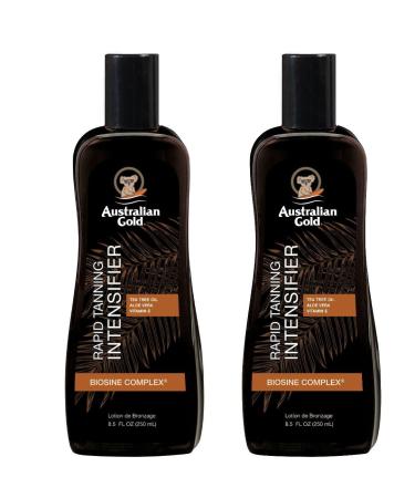 Australian Gold Rapid Tanning Intensifier Lotion 8.5 Fl Oz with Tea Tree Oil Aloe Vera and Vitamin E (2 Pack)