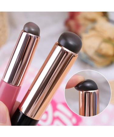Silicone Lip Makeup Brush Angled Rounded Concealer Tool Portable Round Head Like Fingertips Soft Lipstick Brushes Makeup Tools (Color : 01 with brush cover) - Buy Online on GoSupps.com