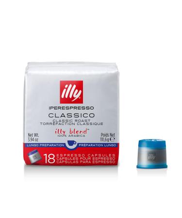 Illy Iperespresso Roasted CLASSICO Coffee Capsules 6 packs of 18 capsules total 108 capsules