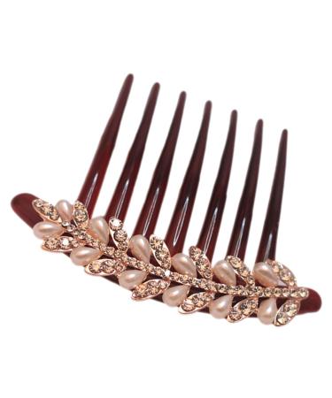 DOITOOL Bridal Hair Pin French Hair Side Comb Crystal Hair Pin Rhinestone Hair Comb Bridal Hair Clip Traditional Chinese Hair Comb South Korea Plastic Bride Rhinestones