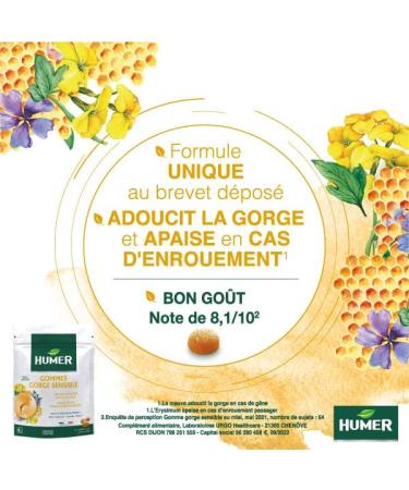 Humer - Sensitive Throat Erasers - Lemon Flavor - From 6 years old - Resealable & Recyclable Bag of 30 Erasers - Buy Online on GoSupps.com