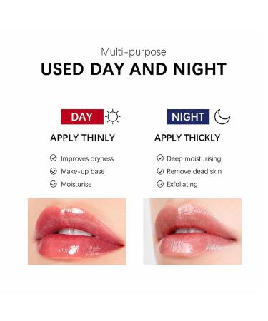 Lip Sleeping Mask with Vitamin C & Shea Butter - Overnight Hydrating Treatment for Dry Flaky Lips - Long-Lasting Nourishes Moisturizes with Coconut and Jojoba Oils Non-Sticky Lip Care (Blueberry) - Buy Online on GoSupps.com