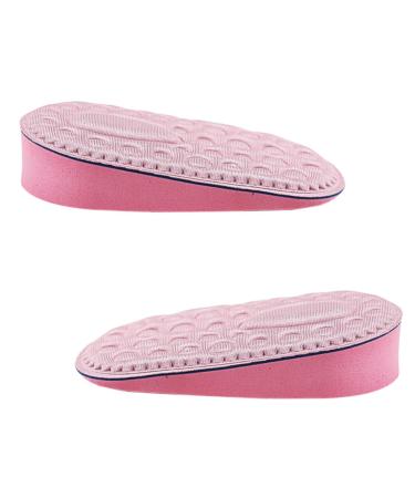 2 Pairs Invisible Heightening Half Pad Leg Length Discrepancy Cushion High Heel Pads Shoe Insoles Height Insoles Shoe Inserts Shoes Insole Ladies Eva Sports Shoes Pink Lift