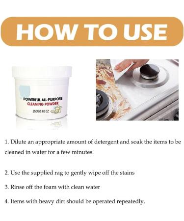 Buy ANRUI Powerful All-Purpose Kitchen Cleaner Powder - Heavy Duty Degreaser for Stainless Steel | Multi-Functional Cleaning Solution - International Shipping Available - Buy Online on GoSupps.com