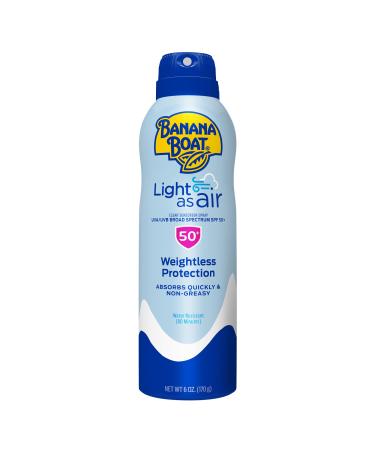 Banana Boat Spf50+ Light As Air 6 Ounce Spray (Pack of 6)