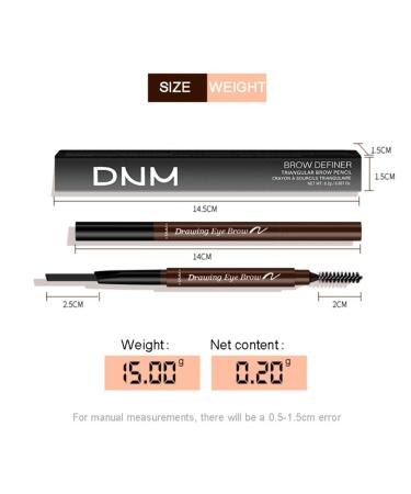 Double-ended Automatic Eyebrow Tinting Pencil with Brush - Dark Gray | ROMANTIC BEAR | International Shipping Available - Buy Online on GoSupps.com