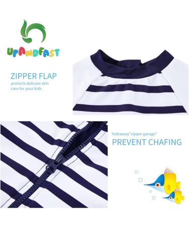 Upandfast Baby Boys/Girls Zipper Swimwear with Snap Bottom UPF 50+ Sun Protection Toddler Swimsuit Anchor 12-18 Months - Buy Online on GoSupps.com
