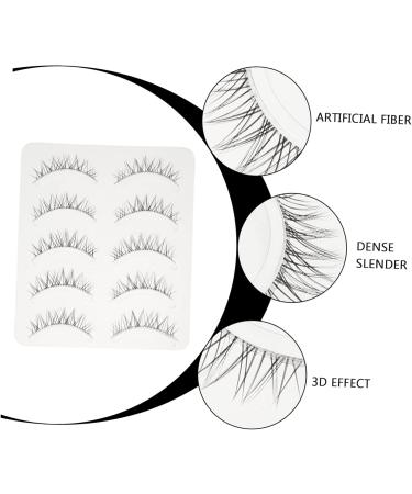 Beavorty 5 Pairs Fake Eyelashes Women Eyelashes Pesta as Postizas Naturales Volume Eyelashes Natural Lashes Natural False Eyelashes Dense Eyelashes Tool 3d Artificial Fiber Transparent Stem - Buy Online on GoSupps.com