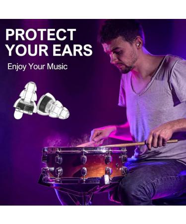 tibiu High Fidelity Concert Earplugs for Concerts Musicians Earplugs for Noise Reduction 24Db Advanced Filter 2 Pairs(Black) Easy to Use - Buy Online on GoSupps.com