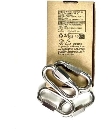 4 Pack M8 Heavy Load Carabiner Hooks - Stainless Steel Quick Coupling for Camping Hiking Fishing & Outdoor Activities - 500 kg Capacity - Buy Online on GoSupps.com