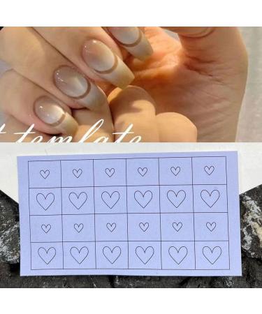 Nail Art Decorations Airbrush DIY French Style Pentagram Inkjet Template Nail Stickers Inkjet Decals Love - Buy Online on GoSupps.com