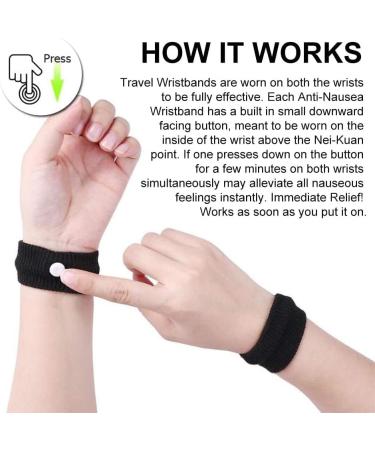 Acupressure Tape & Bracelets for Nausea Relief | Anti-Emetic Wrist Bands in Black Gray Blue & Red - Buy Online on GoSupps.com