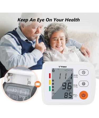 Wrist Blood Pressure Monitor with Large Display and Rechargeable Design - TSAI Automatic Digital BP Machine for Home Use (White) - Buy Online on GoSupps.com