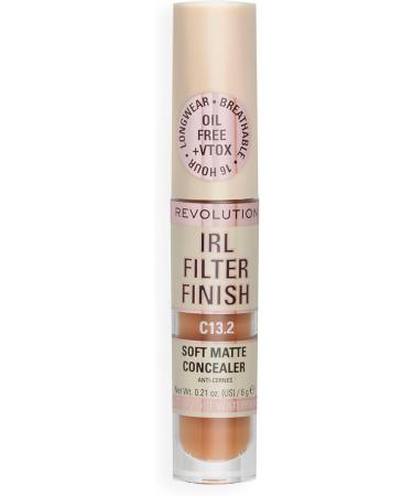 Makeup Revolution IRL Filter Finish Concealer C13.2 - Medium to Full Coverage, Matte Finish for Dark Skin Tones - 6g (Pack of 1) - Buy Online on GoSupps.com