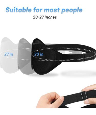 Upgraded 3D Contoured Cup Sleep Mask for Men and Women - Adjustable Strap, Soft & Breathable Blindfold for Sleeping, Yoga, and Travel - Black - Buy Online on GoSupps.com