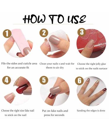 Buy Pink Long Fake Nails with Flower Design - Full Cover Acrylic Matte Rhinestones - 24PCS for Women & Girls | International Shipping Available - Buy Online on GoSupps.com