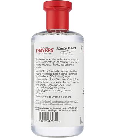 THAYERS Rose Petal Witch Hazel Toner - Alcohol-Free Organic Aloe Vera | International Shipping - Buy Online on GoSupps.com