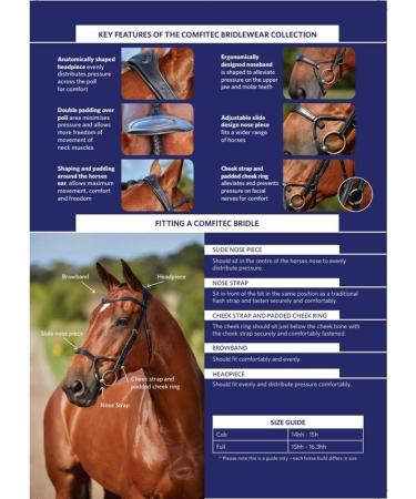 Collegiate ComFiTec Patent Snaffle Bridle - Brown Cob | Premium Quality Equestrian Gear for International Shipping - Buy Online on GoSupps.com