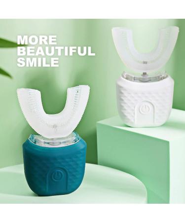 U-Shaped Electric Toothbrush Ultrasonic Whitening Massage for Adults - 3 Cleaning Modes (Green) - Buy Online on GoSupps.com