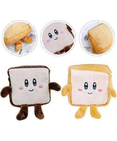 Operitacx Memoboard Set - 2 Plush Toast-Shaped Storage Bags for Tampons & Menstrual Pads - Stylish & Functional - Buy Online on GoSupps.com