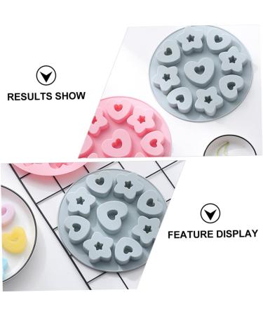 Zerodeko 2pcs Donut Mold Silicone Molds Heart Decor Heart Cake Pan Heart Pudding Mold De para Gelatinas Biscuits Mold Biscuits Mould Fondant Mold Fudge Food Supplement Box Silica Gel Baby 20.5X20.5X2CM - Buy Online on GoSupps.com