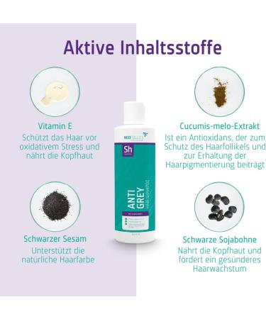 Neofollics AntiGray Shampoo gradually darkens gray hair cares for hair and scalp with antioxidants and plant extracts for men and women 250 ml - Buy Online on GoSupps.com