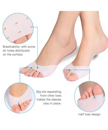 Gel Toe Protectors  Toe Sleeve Protection Ball of Foot Cushion Blisters Pad Insoles Silicone Bunion Sleeves for Ballet  Footballer  Runner  Pointe Shoe Toe Pads Foot Pain Relief for toe sleeves for hi - Buy Online on GoSupps.com