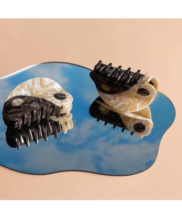 Acetate Hair Claw French Design Slip Hair Clip Semicircle Hair Barrettes Retro Ponytail Decor Fashion Hair Props Acetate 1# - Buy Online on GoSupps.com