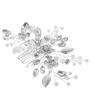 FRCOLOR Bridal Hair Comb Clip Wedding Bridal Hair Comb Hair Accessories for Women Rhinestone Hair Decoration Wedding Hair Accessories The Flowers Bride Rhinestones Iron Sheets