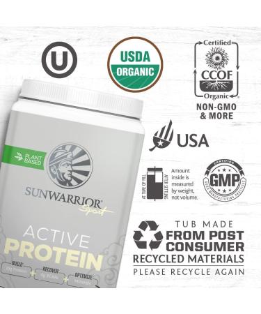 Sunwarrior Vegan BCAA Protein Shake with MCT Oil and Probiotics | Plant Based Post Workout Recovery Drink | Gluten Free Vanilla Protein Powder 1kg - Buy Online on GoSupps.com