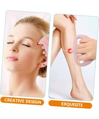 Beaupretty 5-St Massage Device | Acupuncture Head Massager & Stress Relief Gua Sha Tool - Comfortable Silicone Scalp Spa Brush in Pink - Buy Online on GoSupps.com
