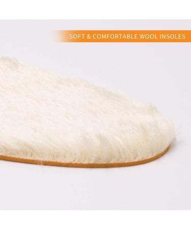 Cozy Sheepskin Wool Insoles with Arch Support | Universal Shoe Inserts for Women & Men | Replacement Insoles for Boots | Size S (35) | Fits US 7.5-9 - Buy Online on GoSupps.com