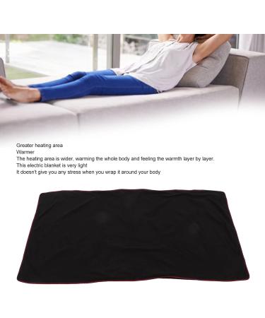 Hztyyier Electric Blanket - Lightweight & Comfortable Heated Throw for Home | Keep Warm in Style (Black) - Buy Online on GoSupps.com
