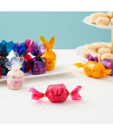 120 Pack Colored Cellophane Wrap Sheets for Gift Baskets & DIY Crafts - 8 Rainbow Colors, 8 Inches - Buy Online on GoSupps.com