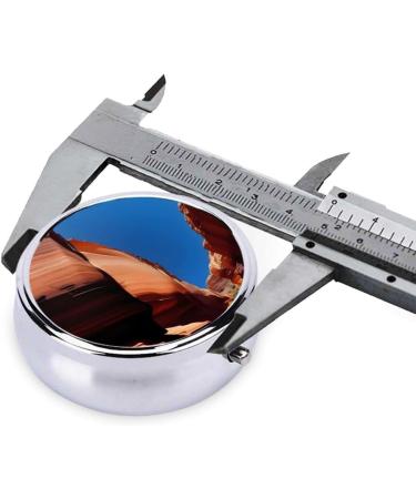Portable 3 Compartment Round Pill Box Organizer - Ideal for Travel | Gorge Scenery - Buy Online on GoSupps.com