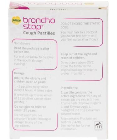 Bronchostop Cough Pastilles Pack of 40 20 Count (Pack of 2) - Buy Online on GoSupps.com