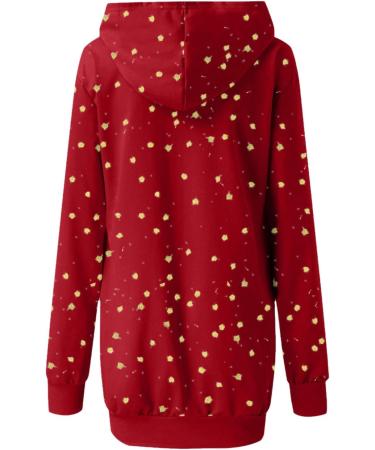 Buy Hanxiulin Elegant Christmas Dress for Women | Long-Sleeved Hoodie & Casual Sweater | Stylish Red Holiday Outfit for Autumn & Winter - Buy Online on GoSupps.com