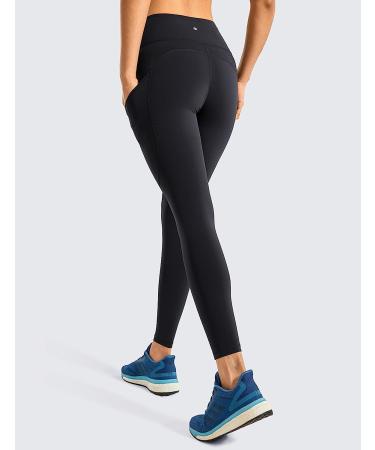 CRZ YOGA Women's High Waisted Naked Feeling Workout Leggings 25 Inches - Medium Black - Buy Online on GoSupps.com