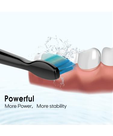 SEAGO Electric Toothbrush for Adults - Sonic 5 Modes Smart Timer IPX7 Waterproof Rechargeable with 3 Heads - Black SG-949 BLK - Buy Online on GoSupps.com