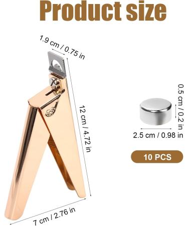 Acrylic False Nail Clippers with Magnets Adjustable Acrylic Nail Cutter Tool with 10 Length Measurement Magnets Fake Nail Trimmer Extension Clipper for Manicure Salon Home - Buy Online on GoSupps.com