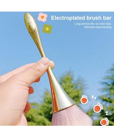 Dajidafu Makeup Brush Powder Blending Face Brushes Long Handle Artificial Fiber Plating Reusable Make Up Tool Replacement Colorful - Buy Online on GoSupps.com